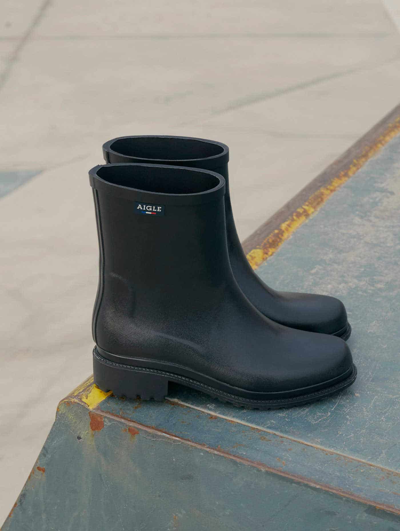 Black ethical wellies from Aigle