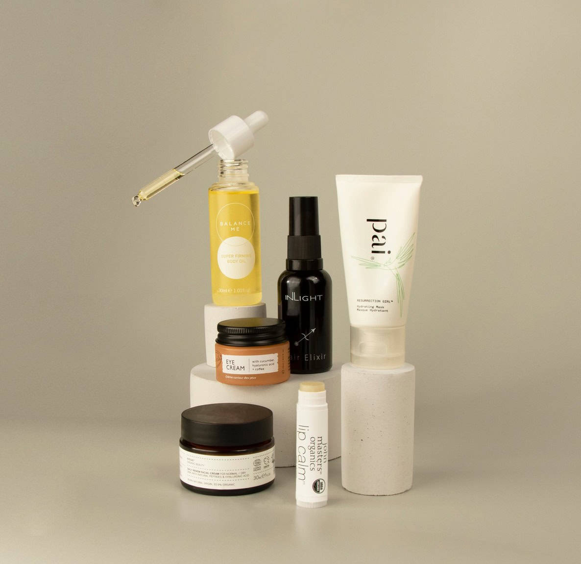 Selection of green beauty products from Naturisimo.