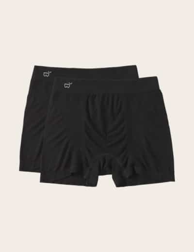 black sustainable boxer shorts for men