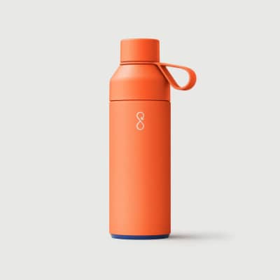 Orange reusable water bottle - an eco-friendly gift idea for him.