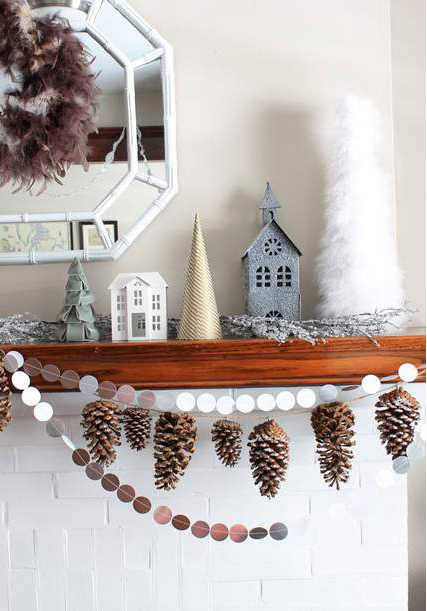 Sustainable natural pinecone Christmas decoration.