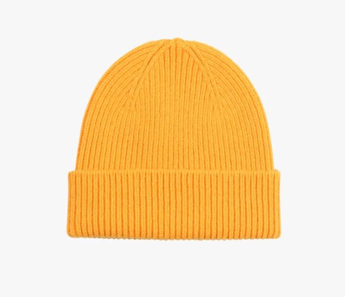 Yellow recycled wool hat from Colorful Standard