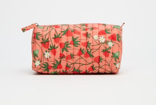 An eco gift idea for teens - a cosmetics bag made from deadstock fabric