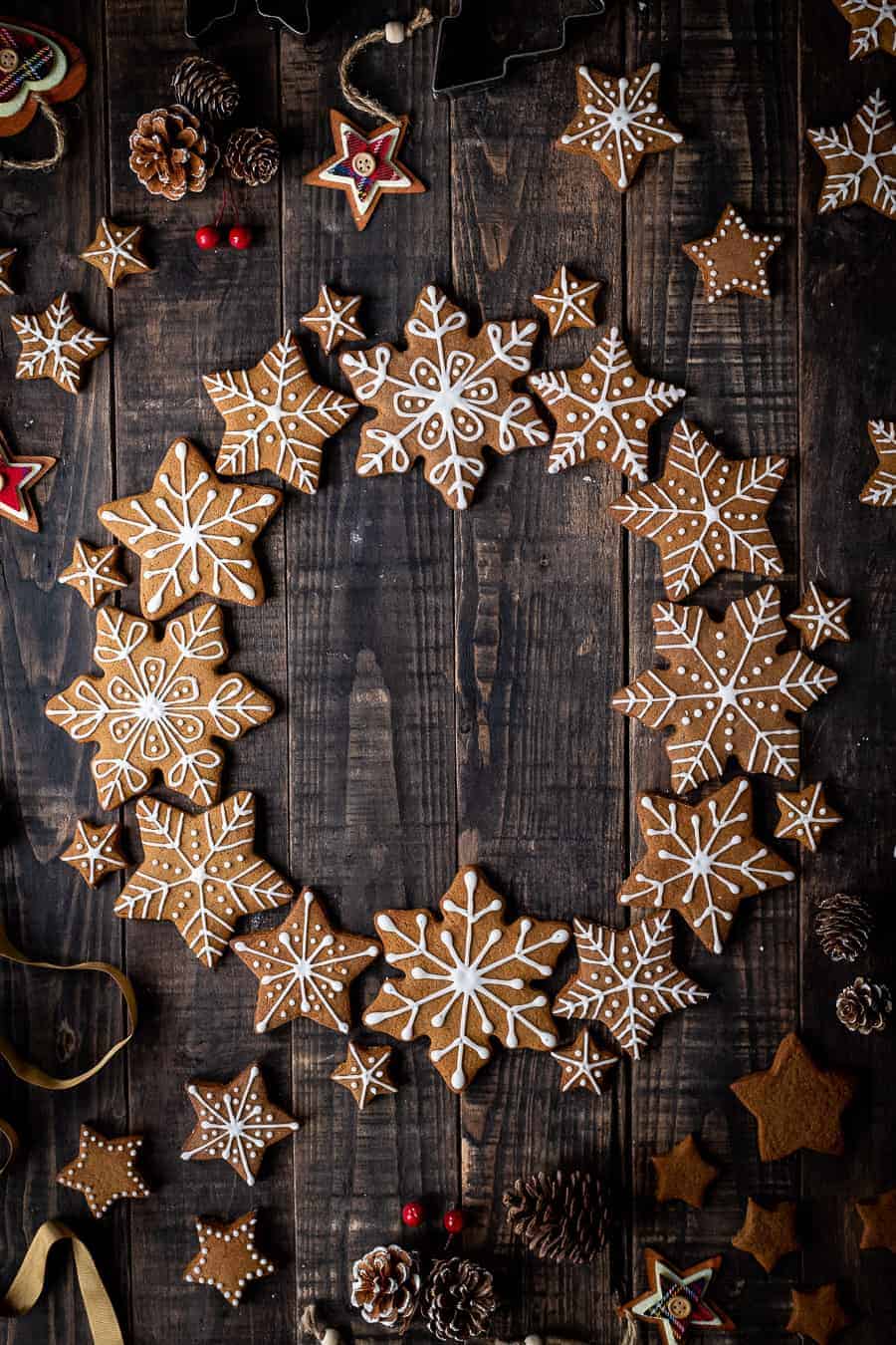 Homemade vegan gingerbread cookies