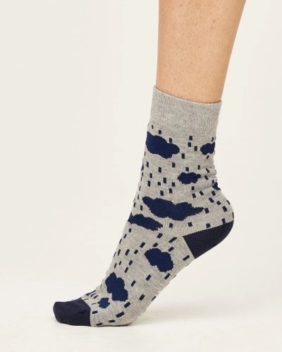 Thought cloud print socks